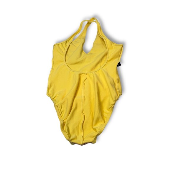 Ralph Lauren Yellow One-Piece Swimsuit Womens Size 10 Vintage 1980s - Picture 3 of 7